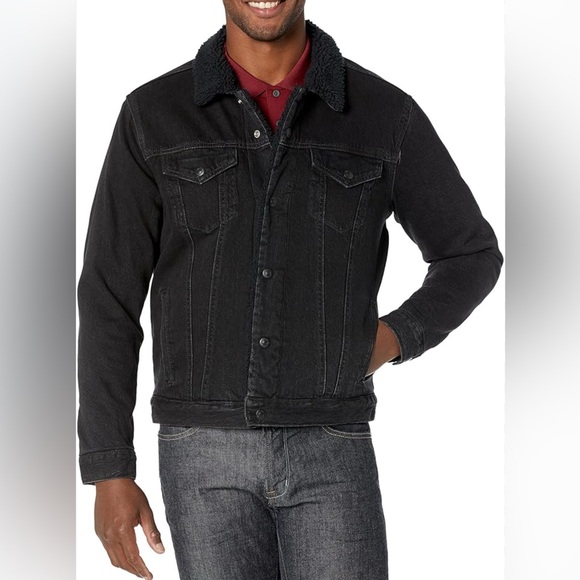 Levi’s black denim Sherpa jacket - Picture 2 of 10